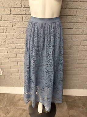 Laffaire Women’s Blue Floral Lace Skirt Size XS